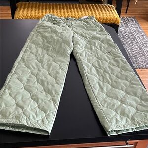 Nike Light Green Quilted Pants